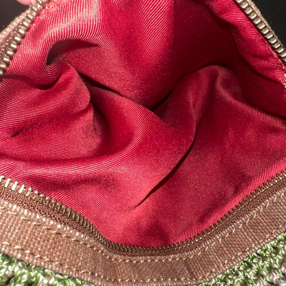 The Sak Brown and Red Crossbody Bag with Bohemian Style - Picture 9 of 10